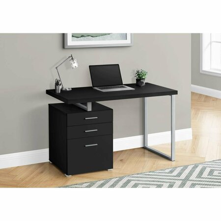 DAPHNES DINNETTE 48 in. Left & Right Face Metal Computer Desk Black - Silver DA3072167